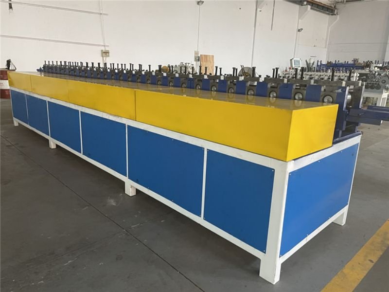 Shelf Upright Column Roll Forming Machine demonstration